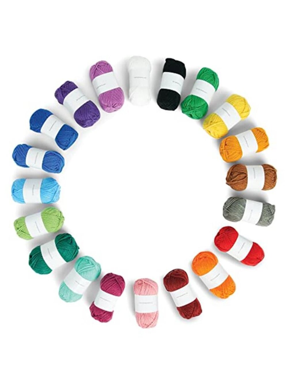 Mini Yarn Pack 20 Colors Acrylic Yarn Crochet Knitting Craft Supplies Set